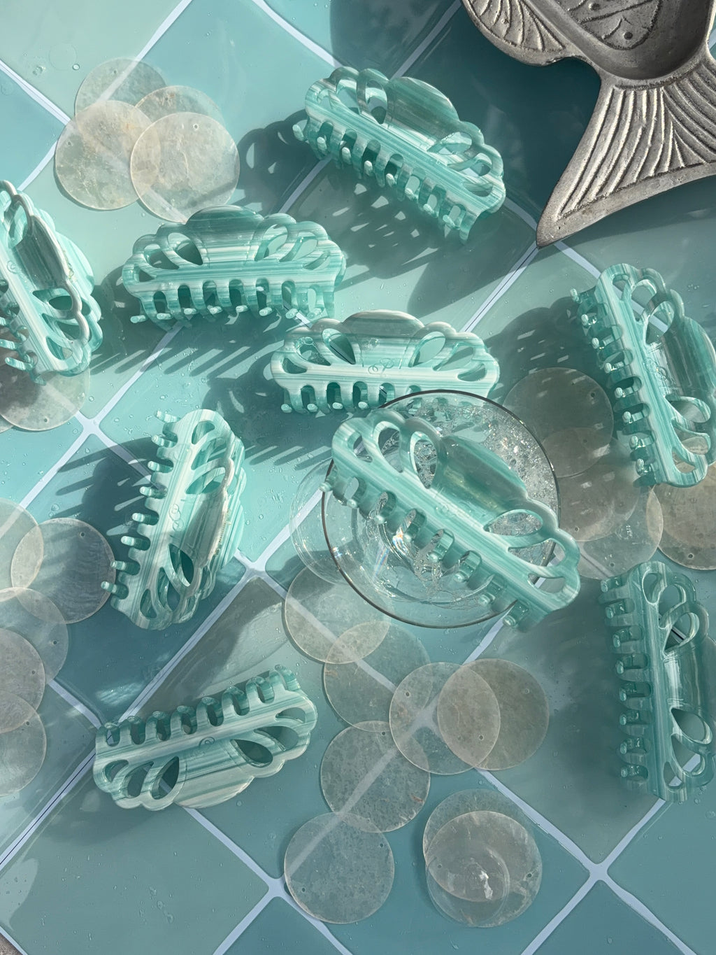 Bardot Claw - Seafoam